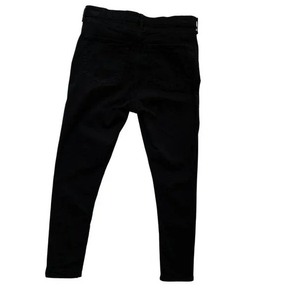 TOPSHOP Moto Jamie Petite High Waist Black Jeans W34L30 - Picture 4 of 12